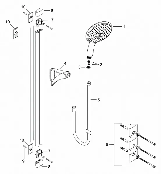 Держатель для душевой лейки Hansgrohe Raindance 97117000 фото 2