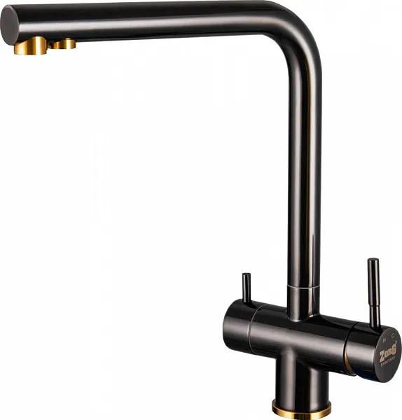 Смеситель ZorG Inox SZR-2020 BR/ GRAFIT для кухонной мойки фото 1