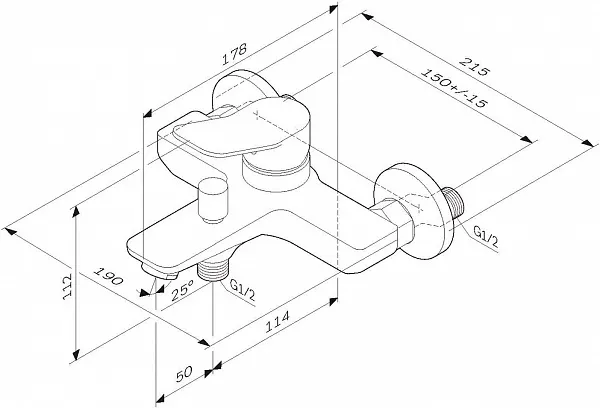 Смеситель Am.Pm X-Joy F85A10033 для ванны с душем фото 8