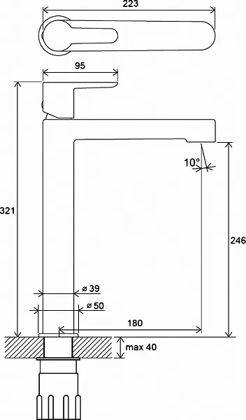 Смеситель Ravak Puri PU 015.00 X070114 для раковины-чаши фото 9