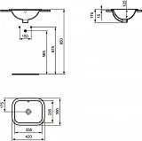 Раковина Ideal Standard Connect 42 см E5055MA фото 2