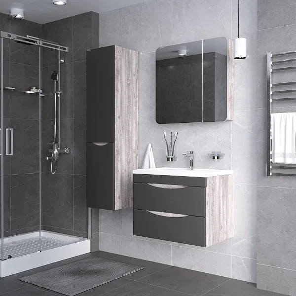 Зеркало-шкаф Grossman Талис 80x75 правая фото 2