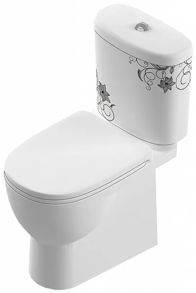 Унитаз-компакт Sanita Luxe Art Flora ARTSLCC10040622 напольный с микролифтом фото 1