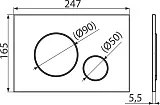 Система инсталляции Alcadrain AM101/1120-4:1 RU M671-0001 для унитазов с кнопкой смыва хром глянцевый фото 7
