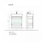 Тумба под раковину Alavann Lana 50 см ALV0169000 фото 4