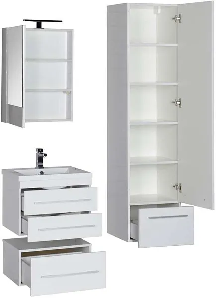 Зеркало-шкаф Aquanet Нота 58 камерино белый фото 3