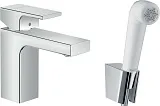 Смеситель Hansgrohe Vernis Shape 71216000 для раковины с гигиеническим душем фото 1