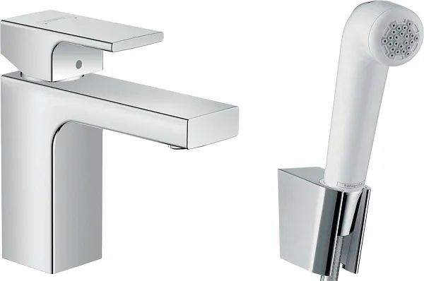 Смеситель Hansgrohe Vernis Shape 71216000 для раковины с гигиеническим душем фото 1