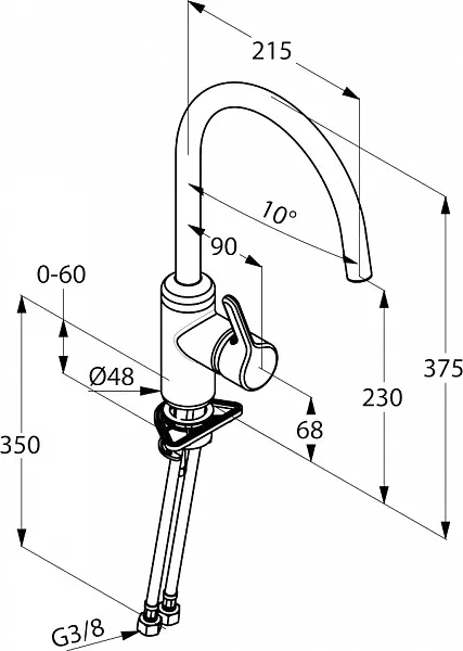 Смеситель Kludi Bingo Star 428039678 для кухонной мойки фото 3