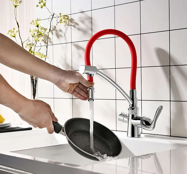 Смеситель Lemark Comfort LM3070C-Red для кухонной мойки фото 2