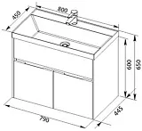 Раковина-столешница Aquanet Орлеан 80 Quick clac 179395 фото 4