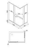 Душевой уголок OLIVE'S MINO U_MN-128PMR-SD-C фото 8