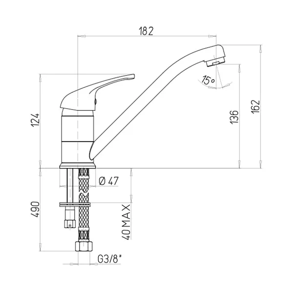 Смеситель для кухонной мойки PAINI Jolly 6955573Z1KM фото 6