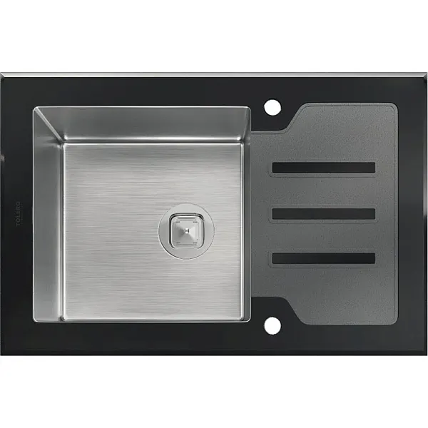 Кухонная мойка Tolero Ceramic Glas TG-660 66 Черная фото 1