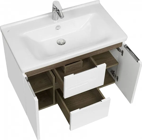 Тумба с раковиной Акватон Рене 80 подвесная фото 3