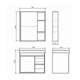 Зеркало-шкаф Comforty Вена 70x80 00-00009272CF фото 2