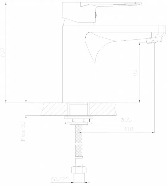 Смеситель Decoroom DR69 DR69011 для раковины фото 2
