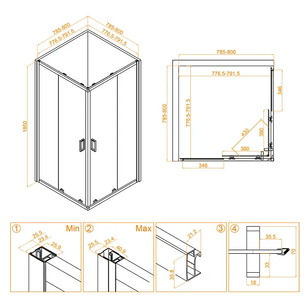 Душевой уголок с поддоном RGW Classic 32093488-11 фото 2