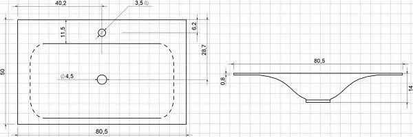 Мебельная раковина Vincea Vcb 80 VCB-1F800W фото 17