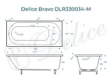 Ванна из искусственного камня Delice Bravo DLR330034-M фото 1