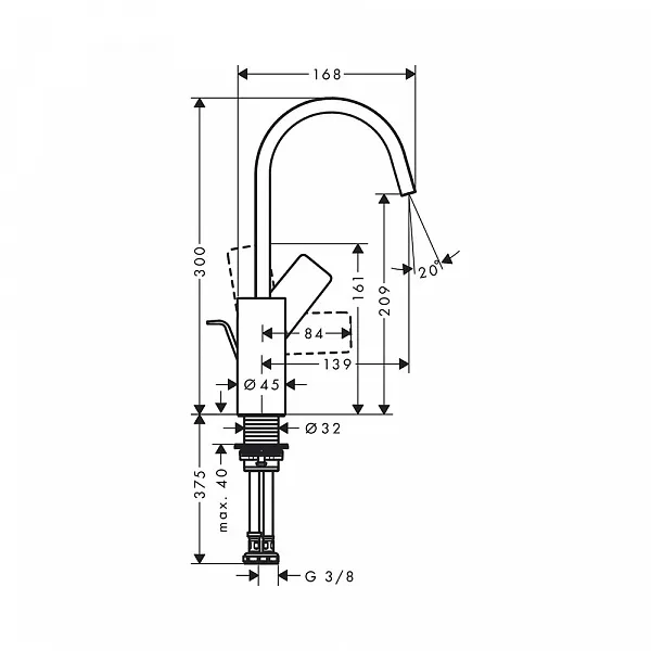 Смеситель Hansgrohe Vivenis 75030700 для раковины фото 2