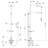 Душевая стойка Lemark Nubira LM6262ORB со смесителем фото 2