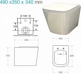 Унитаз подвесной Teymi Eva Vortex W00082 подвесной безободковый с микролифтом фото 14