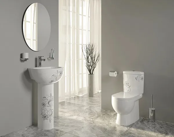 Унитаз-компакт Sanita Luxe Art Flora ARTSLCC10040622 напольный с микролифтом фото 4