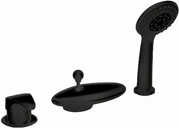 Смеситель Bravat Niagara Black F5140197BM-RUS на борт ванны фото 1