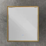 Зеркало Cezares Interni 100x90 CZR-SPC-INT-1000-900-LED-TCH-WARM-BORO с подсветкой Браш. золото фото 2
