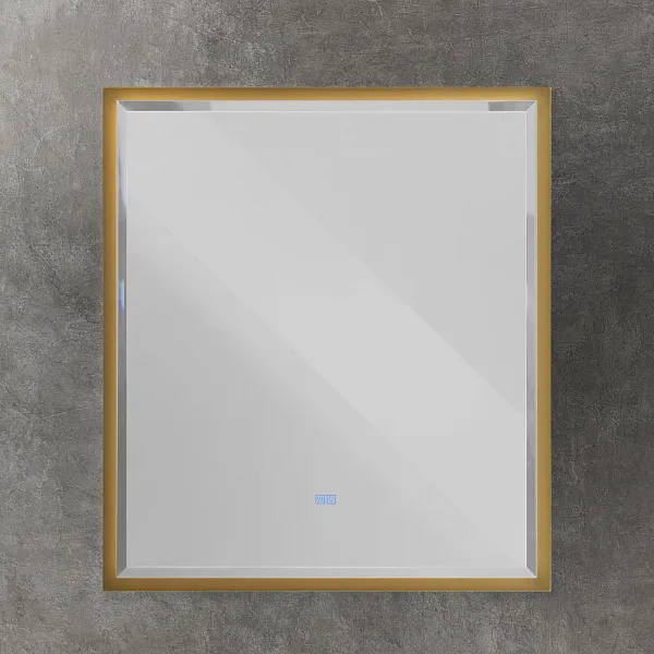 Зеркало Cezares Interni 100x90 CZR-SPC-INT-1000-900-LED-TCH-WARM-BORO с подсветкой Браш. золото фото 2