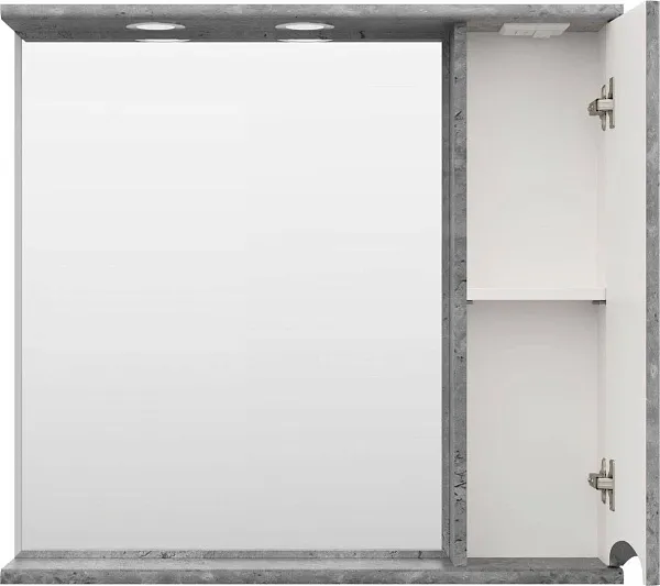 Зеркало Misty Атлантик 80x74 П-Атл-4080-050П правое с полочкой и подсветкой фото 3