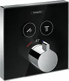 Термостат Hansgrohe ShowerSelect Glass 15738600 для душа с внутренней частью фото 1