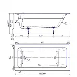 Ванна чугунная Delice Parallel 180x80 DLR220506-AS без ручек с антискользящим покрытием фото 2