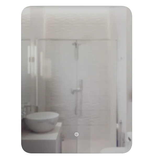 Зеркало Mixline Алон радиус 70x50 4620077046815 с подсветкой фото 1