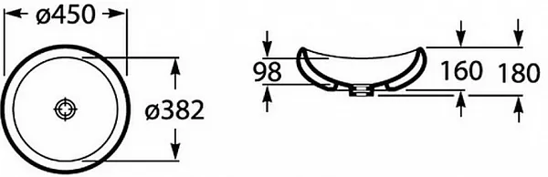 Раковина Roca Urbi 45 см 327225000 фото 8