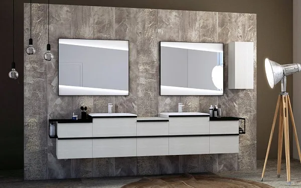 Зеркало Cezares Qubo 100x80 45051 с подсветкой фото 3