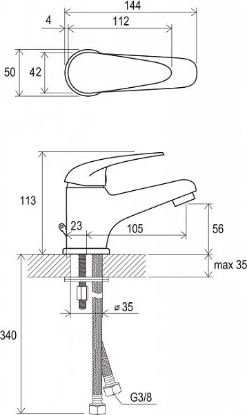Смеситель Ravak Suzan SN 012.00 X070002 для раковины фото 3