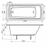 Акриловая ванна Ravak Domino Plus 170x75 C631R00000 фото 3