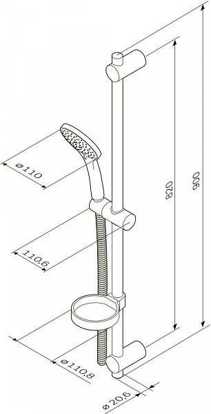 Душевой гарнитур Am.Pm Spirit F0170064 фото 9