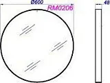 Зеркало Aqwella RM 80x80 RM0208W фото 2