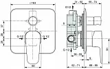 Смеситель Ideal Standard Cerafine D A7189AA для ванны с душем с внутренней частью фото 3