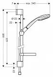 Душевой гарнитур Hansgrohe Croma 100 27775000 фото 3