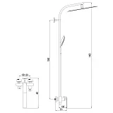 Душевая стойка Lemark Melange LM4960CW со смесителем фото 2