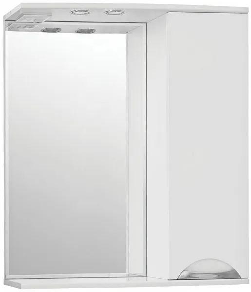 Зеркало Style Line Жасмин 70x83 ЛС-00000042 правое с полочкой и подсветкой фото 1