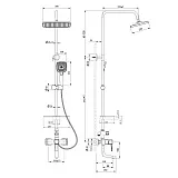 Душевая стойка Lemark Evitta LM0562C со смесителем фото 2
