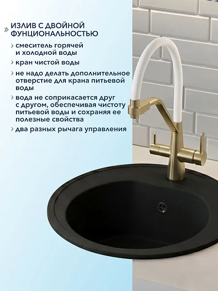 Смеситель для кухонной мойки Watersense Rita W01770 фото 2