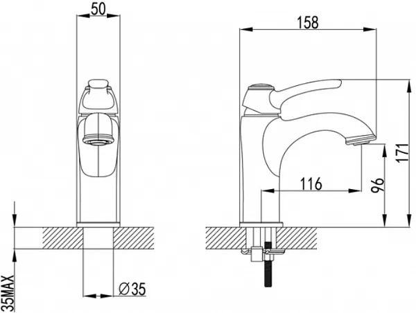 Смеситель Iddis Oldie OLDYG00i01 для раковины фото 3