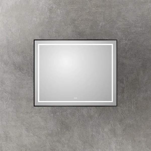 Зеркало BelBagno Kraft 100x80 SPC-KRAFT-1000-800-LED-TCH-WARM-NERO с подсветкой фото 2