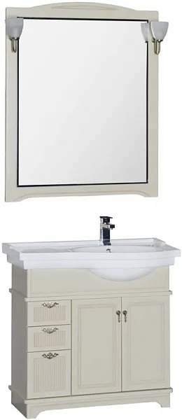 Зеркало Aquanet Луис 90 бежевое фото 2